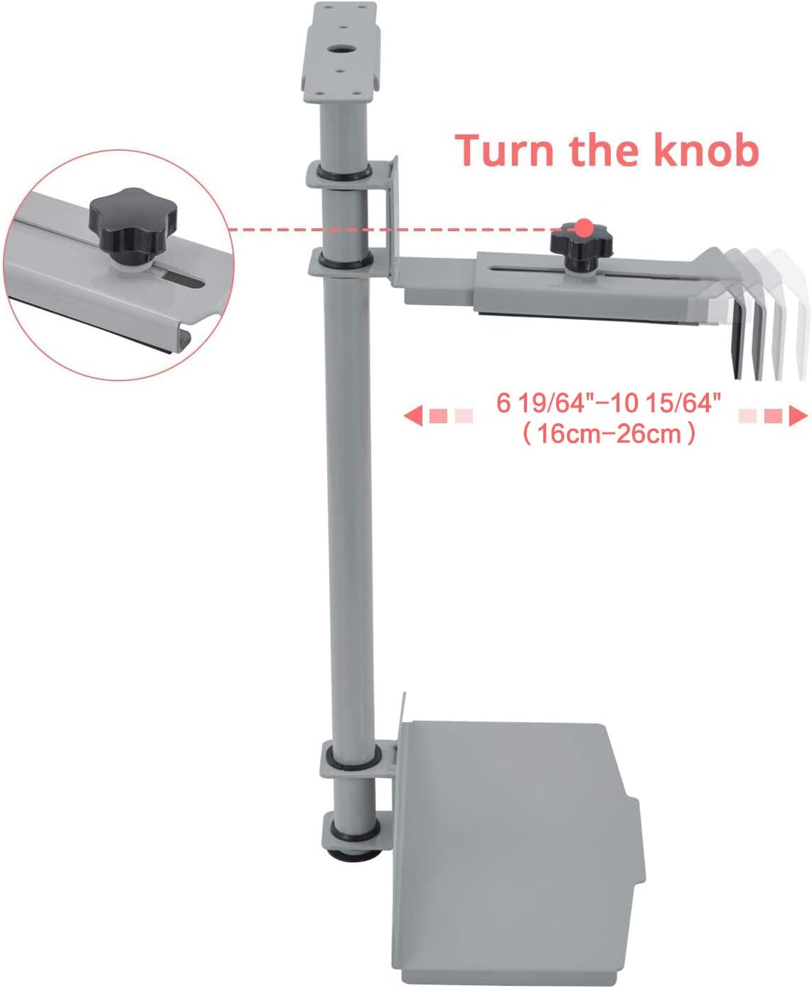 EUREKA ERGONOMIC CPU Holder Under Desk Mount, Computer Tower Case Holder 360° Swivel Height & Width Adjustable, Holds up to 44 lbs