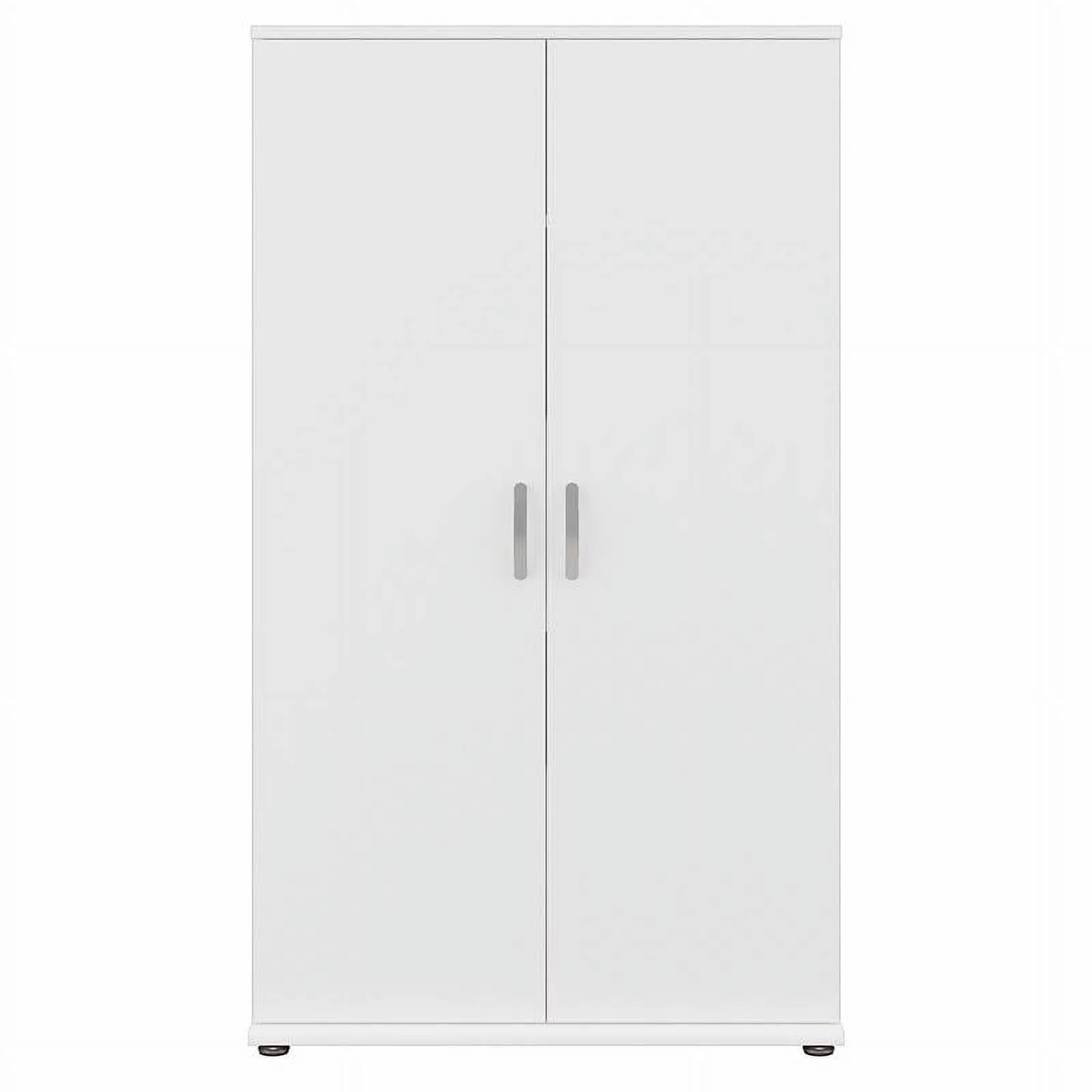 Universal Tall Linen Cabinet with Doors in White - Engineered Wood