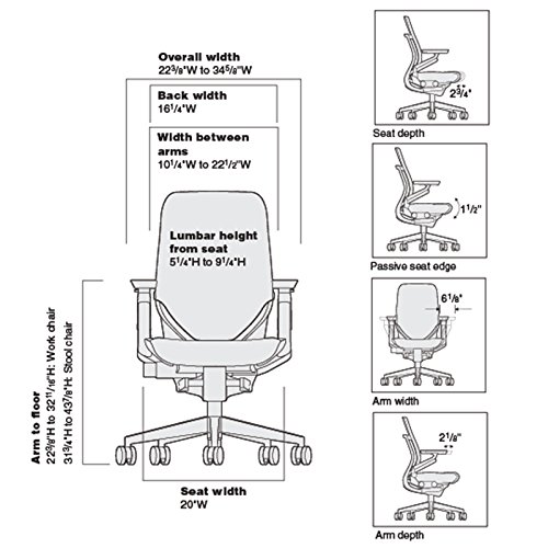 Steelcase Gesture Office Chair - Ergonomic Work Chair with Wheels for Carpet - Comfortable - Intuitive-to-Adjust for Desk - 360-Degree Arms