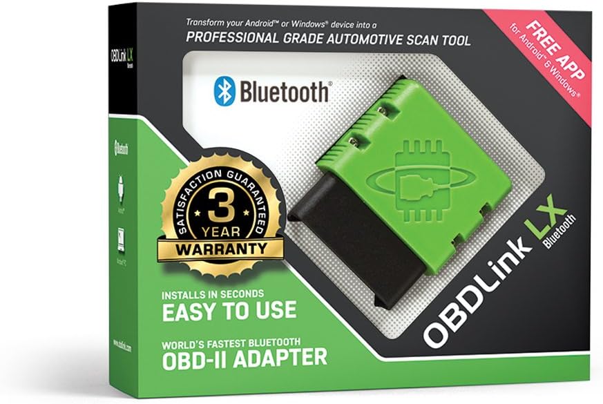 OBDLink LX OBD2 Bluetooth Scanner for Android and Windows