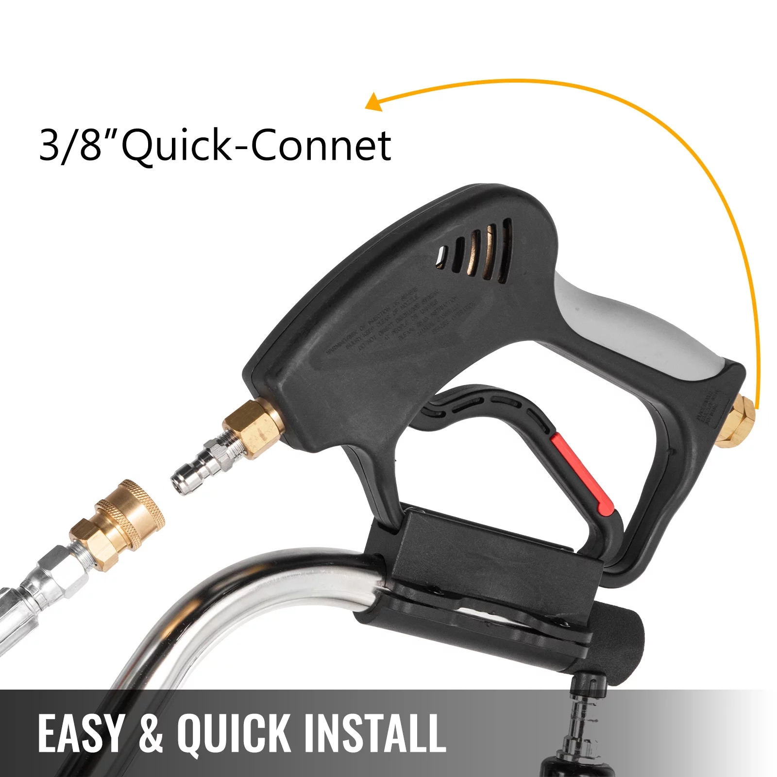 BENTISM Surface Cleaner 18 inch Flat Surface Cleaner for Pressure Washer 4000psi Pressure with 3/8 Quick Connector Surface Cleaner W/Casters 10.5GPM