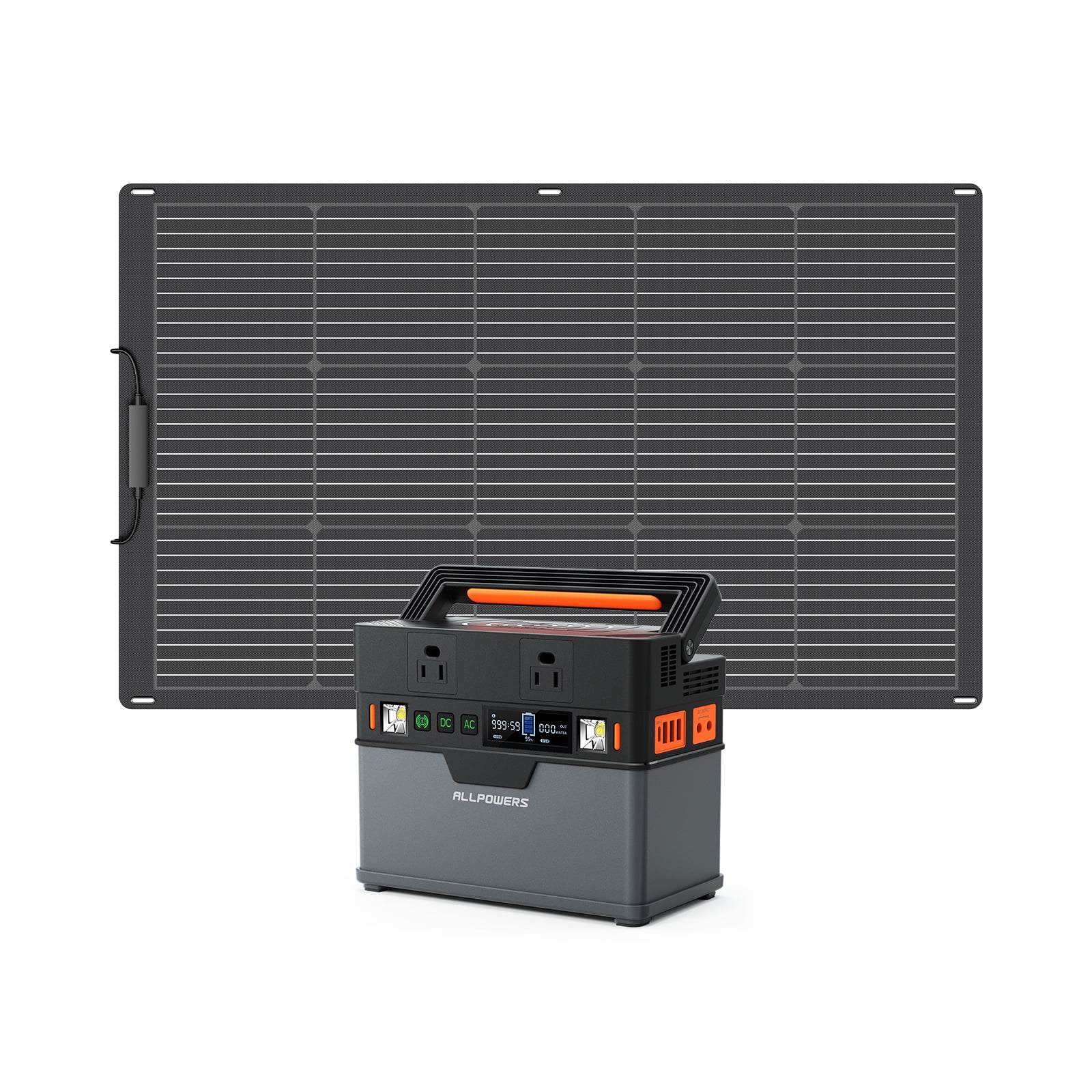 ALLPOWERS S300 Portable Solar Generator Kit, 300 Watt 288Wh Power Station with 100W Monocrystalline Flexible Solar Panel