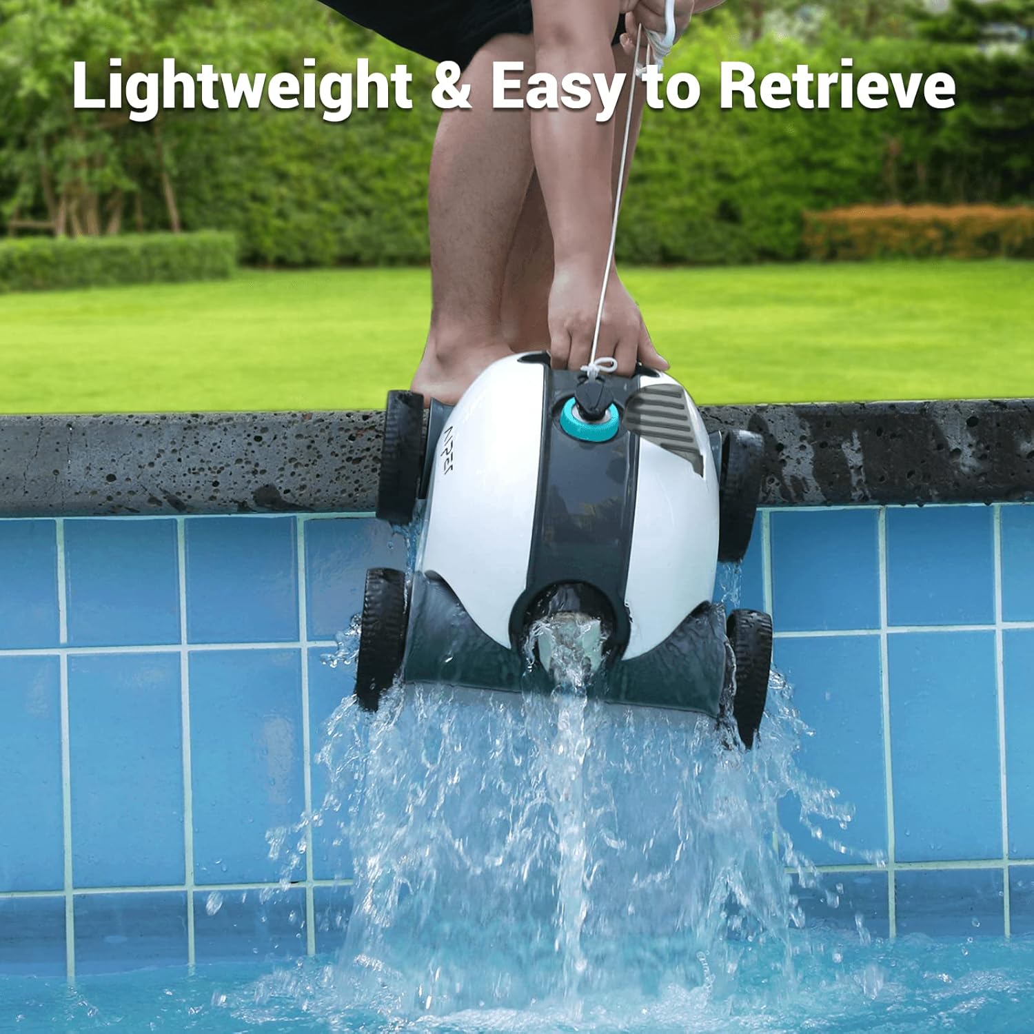 AIPER Cordless Robotic Pool Cleaner, Pool Vacuum with Upgraded Dual-Drive Motors, Self-Parking Technology