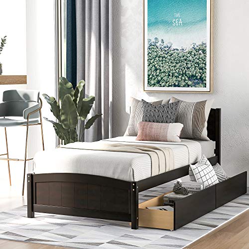 SOFTSEA Full Murphy Bed Wall Beds, Wood White Cabinet Bed 61.5” Foldable Platform Bed with Shelf for Guest Room
