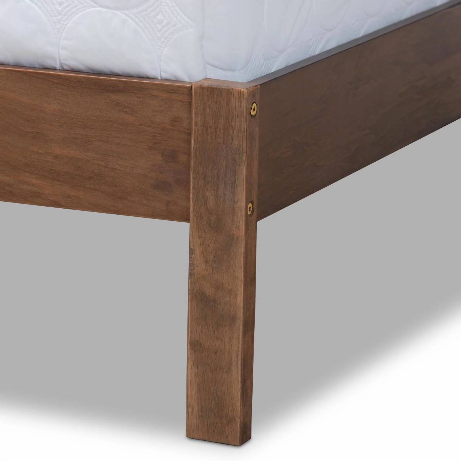 Baxton Studio Anthony Gray and Oak Finished Wood Full Size Panel Bed