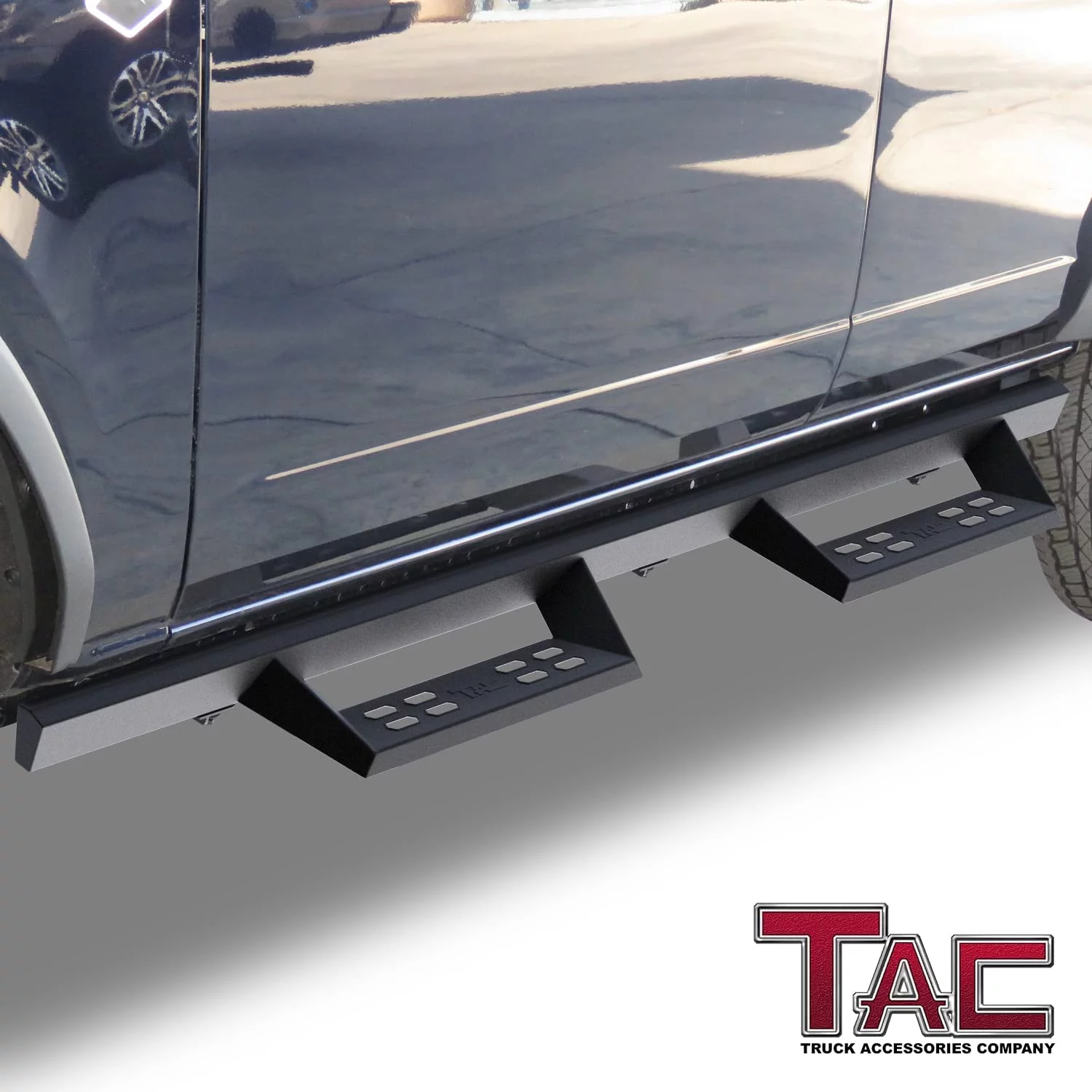 TAC Sniper Running Boards Compatible with 2021-2024 Ford Bronco 4 Door Truck Pickup 4" Drop Fine Texture Black Side Steps Nerf Bars Rock Slider Armor