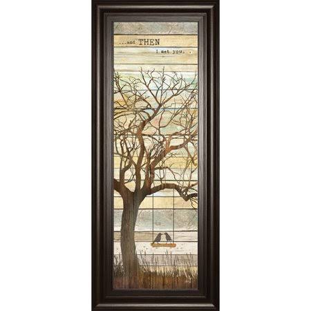Classy Art Wholesalers and Then I Met You by Marla Rae Framed Graphic Art, Beige