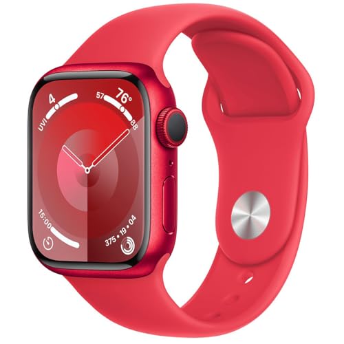Apple Watch Series 9 [GPS 45mm] Midnight Aluminum Case with Midnight Sport Band, S/M (Renewed) - Radiant Selections