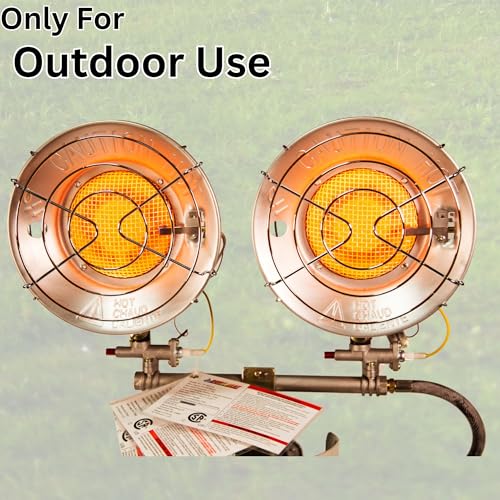 Comfort Gear Double Tank Top Portable Propane Radiant Heater, 30,000 BTUs, Instant Infrared Heat, for Jobsite/Garage/Workspace