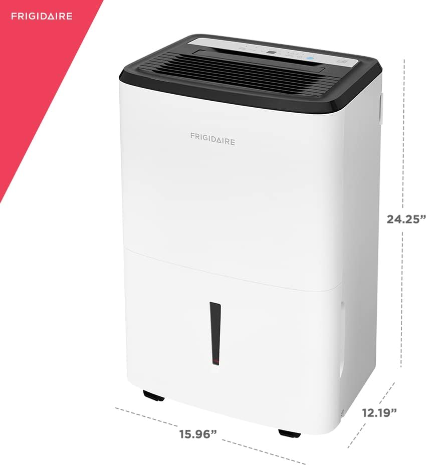 Frigidaire Dehumidifier, High Humidity 50 Pint Capacity with Built In Pump, in White