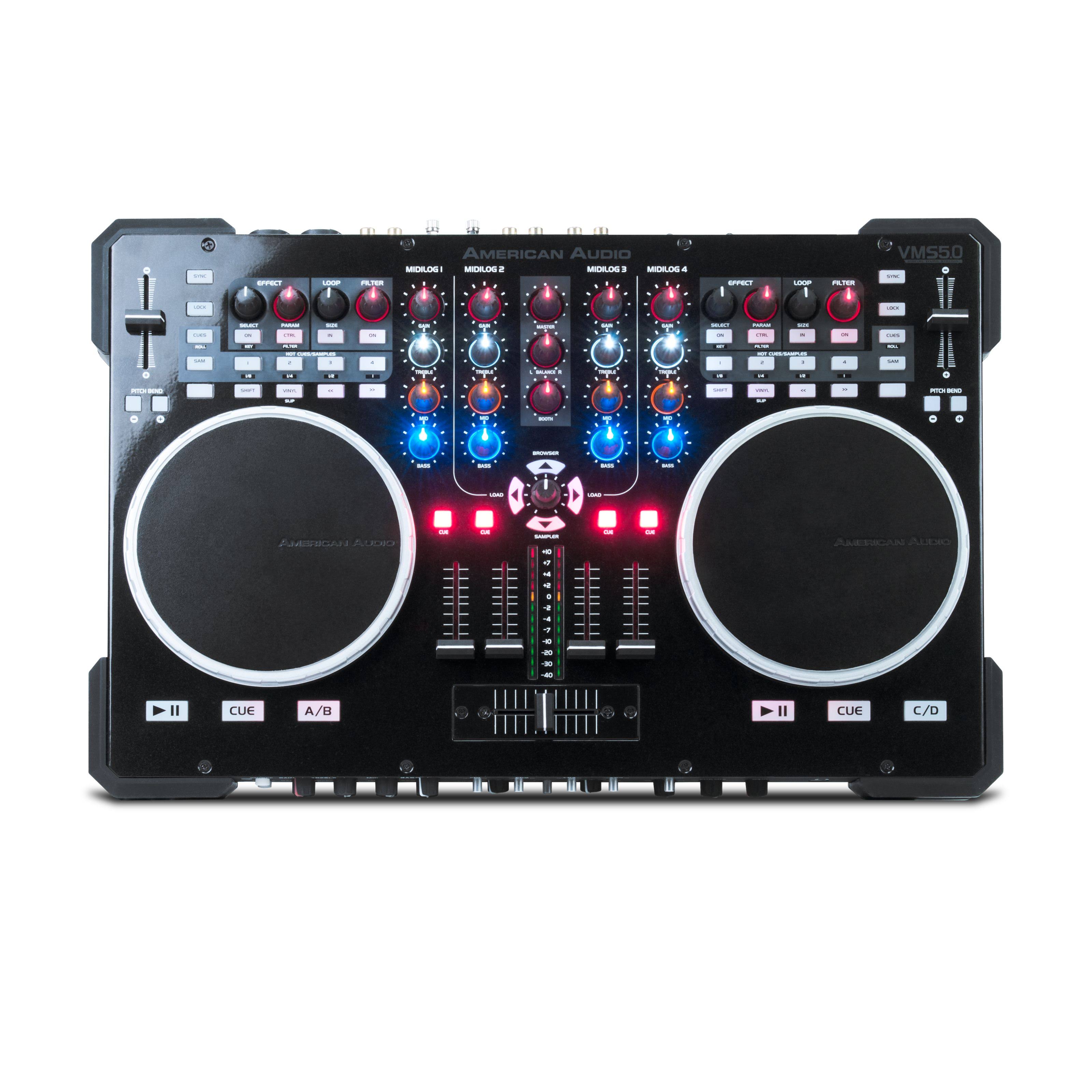 American Audio VMS5 6-Channel MIDILOG DJ Controller - Black