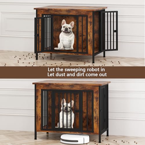 EasyCom 39.96" XL Wooden Large Dog Crate Furniture for Medium and Large Breed