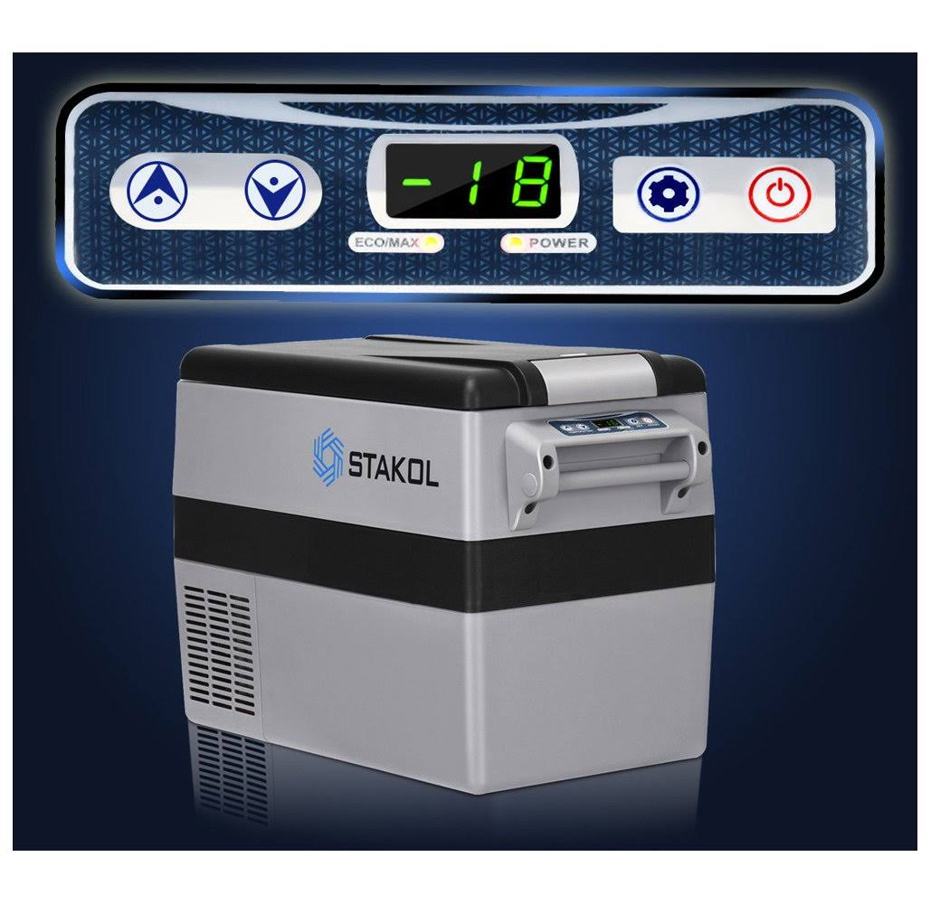 44 Quarts Portable Electric Car Cooler Refrigerator/Freezer Compressor Camping - Black + Gray