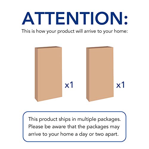 FLEXIMOUNTS 2-Pack 2x6ft Garage Shelving 24-inch-by-72-inch Wall Shelf Garage Storage Rack Floating Shelves, Black