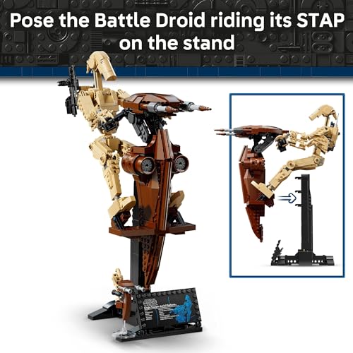 LEGO Star Wars: The Phantom Menace Battle Droid with STAP - Building & Learning Toy for Boys & Girls, Ages 12+ - Star Wars Toy & Model Kit
