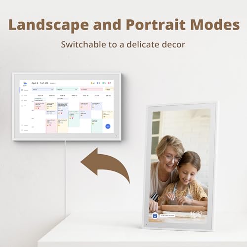 Dragon Touch 15.6" Digital Calendar Chore Chart – 1080P Full HD Interactive Touchscreen, Smart Family Planner