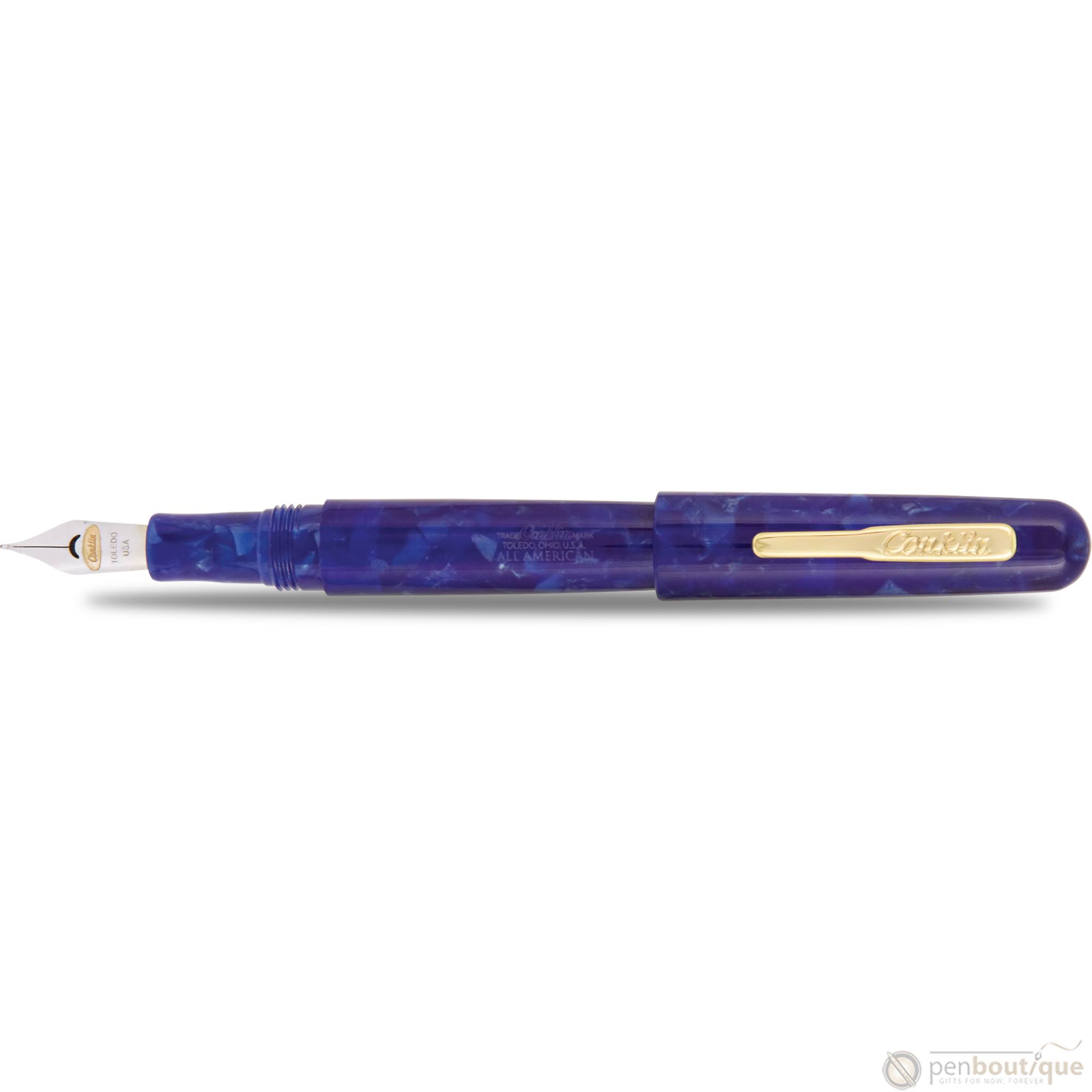 Conklin All American Blue-Lapis Fountain Pen, Omniflex