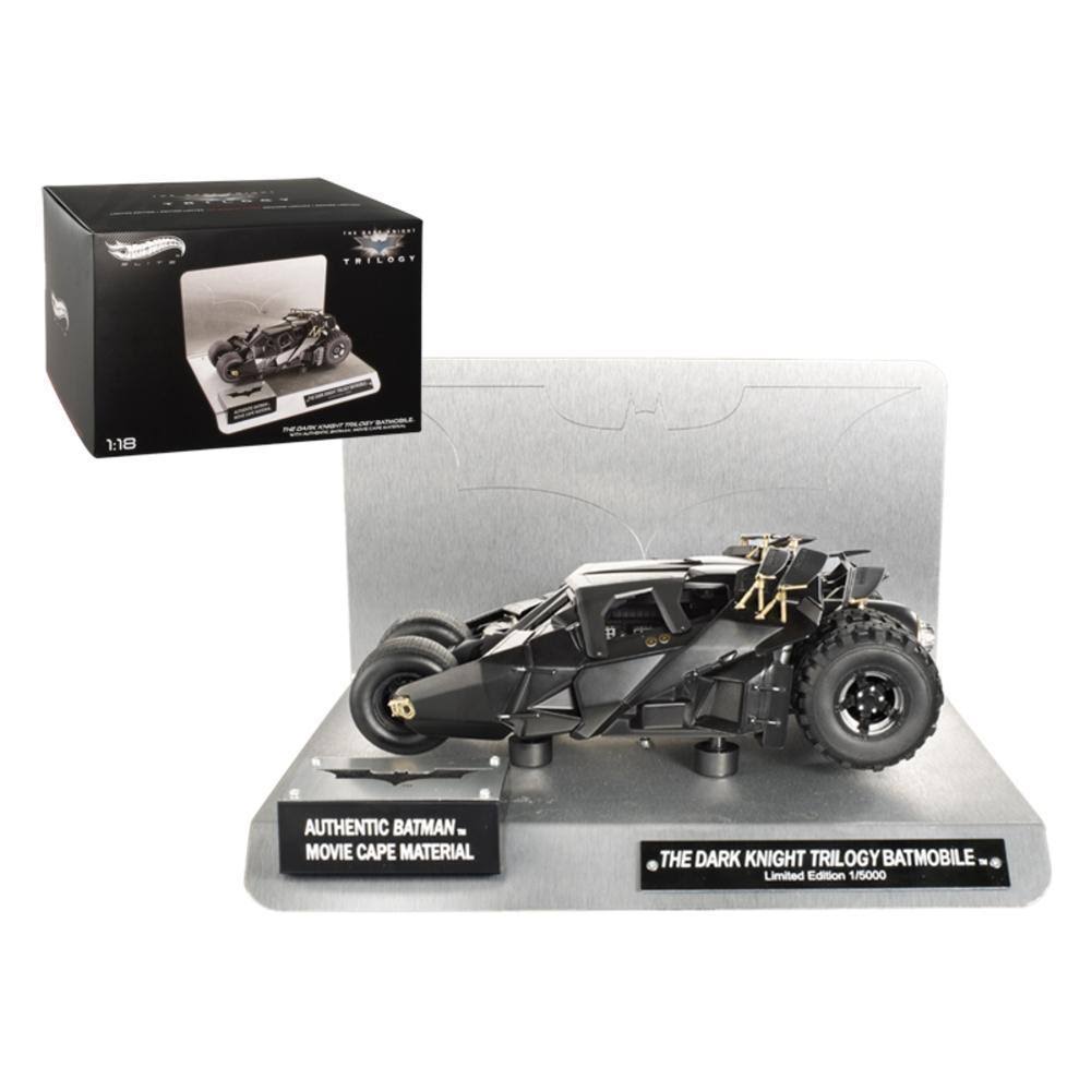 Elite The Dark Knight Trilogy Batmobile with Authentic Movie Batman Cape Material