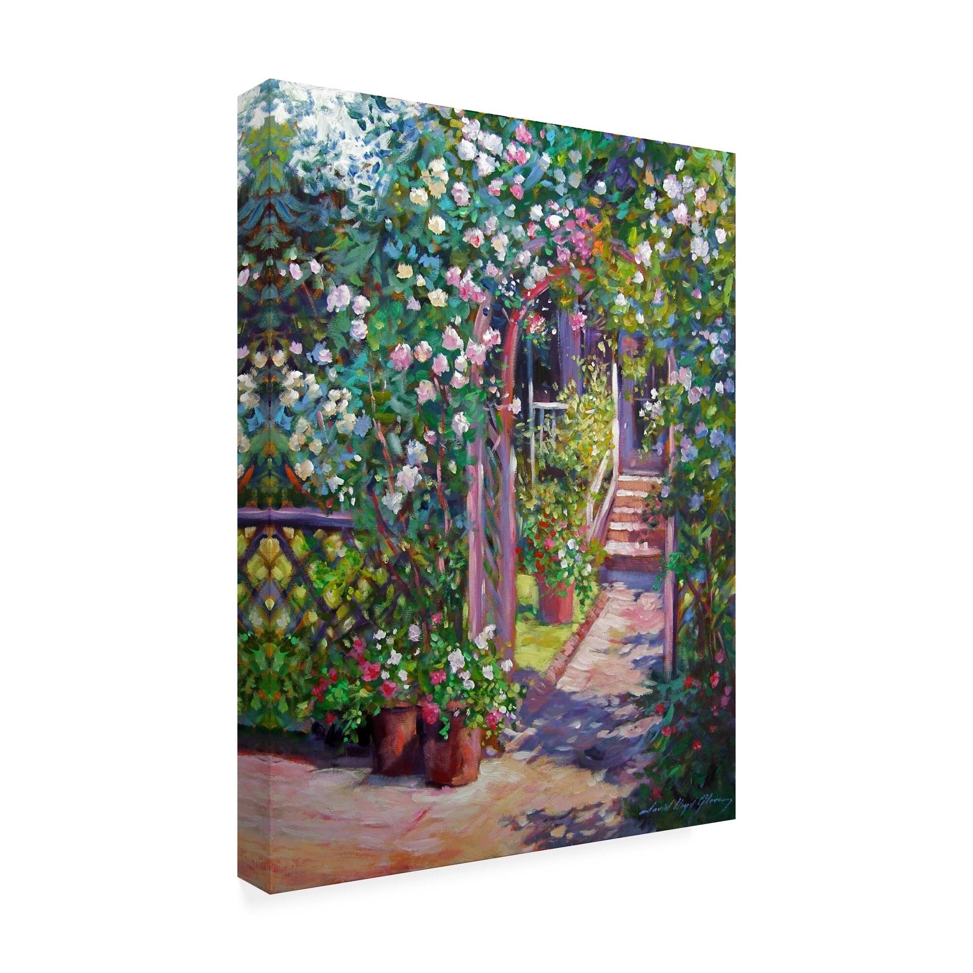 David Lloyd Glover 'Rose Cottage Gate' Canvas Art - 24x32
