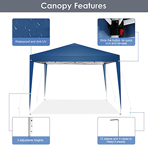 COBIZI Canopy 10x20 Pop Up Canopy Tent with 6 Sidewalls Party Tents for Parties Weddings Backyard Waterproof Canopy Outdoor Commercial Canopy Event