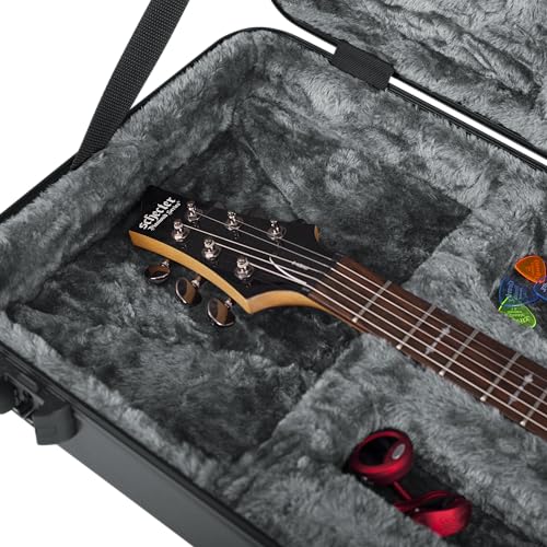 Gator Cases Molded Flight Case for Strat/Tele Style Electric Guitars with TSA Approved Locking Latch, (GTSA-GTRELEC)