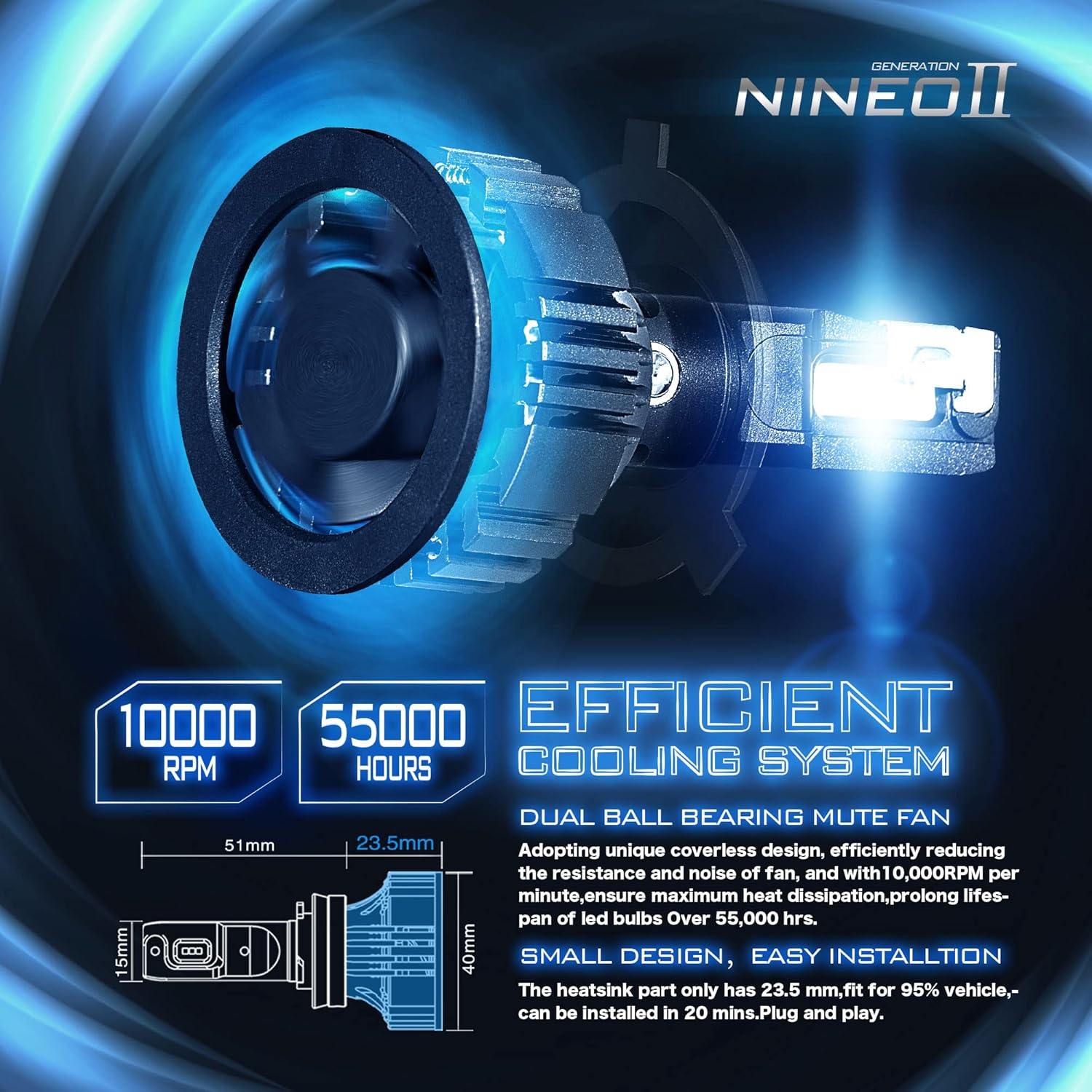 NINEO H11 LED Bulbs