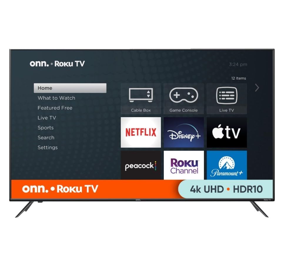 ONN 32-inch Roku Smart TV LED + Free Wall Mount with Wi-Fi Connectivity and Mobile App | Flat Screen TV Compatible with Apple Home Kit | Alexa and