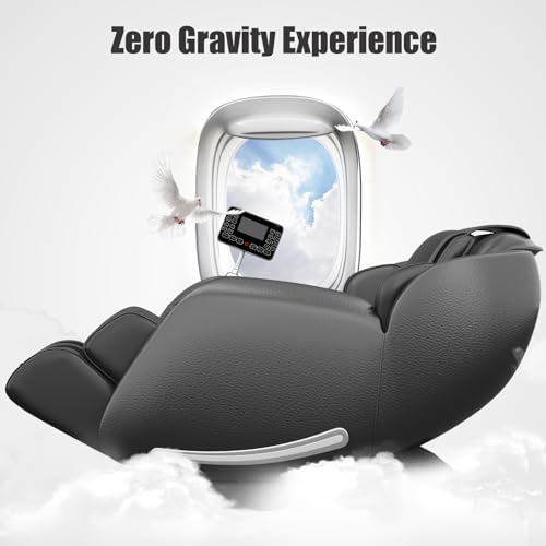 Real Relax Massage Chair Favor-06, Full Body Zero Gravity SL-Track Shiatsu Massage Recliner Chair with APP Control, Brown