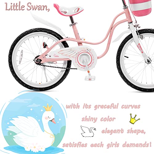 Royalbaby Princess Girls Kids Bike 12 14 16 18 20 Inch Children Bicycle with Basket for Age 3-12 Years