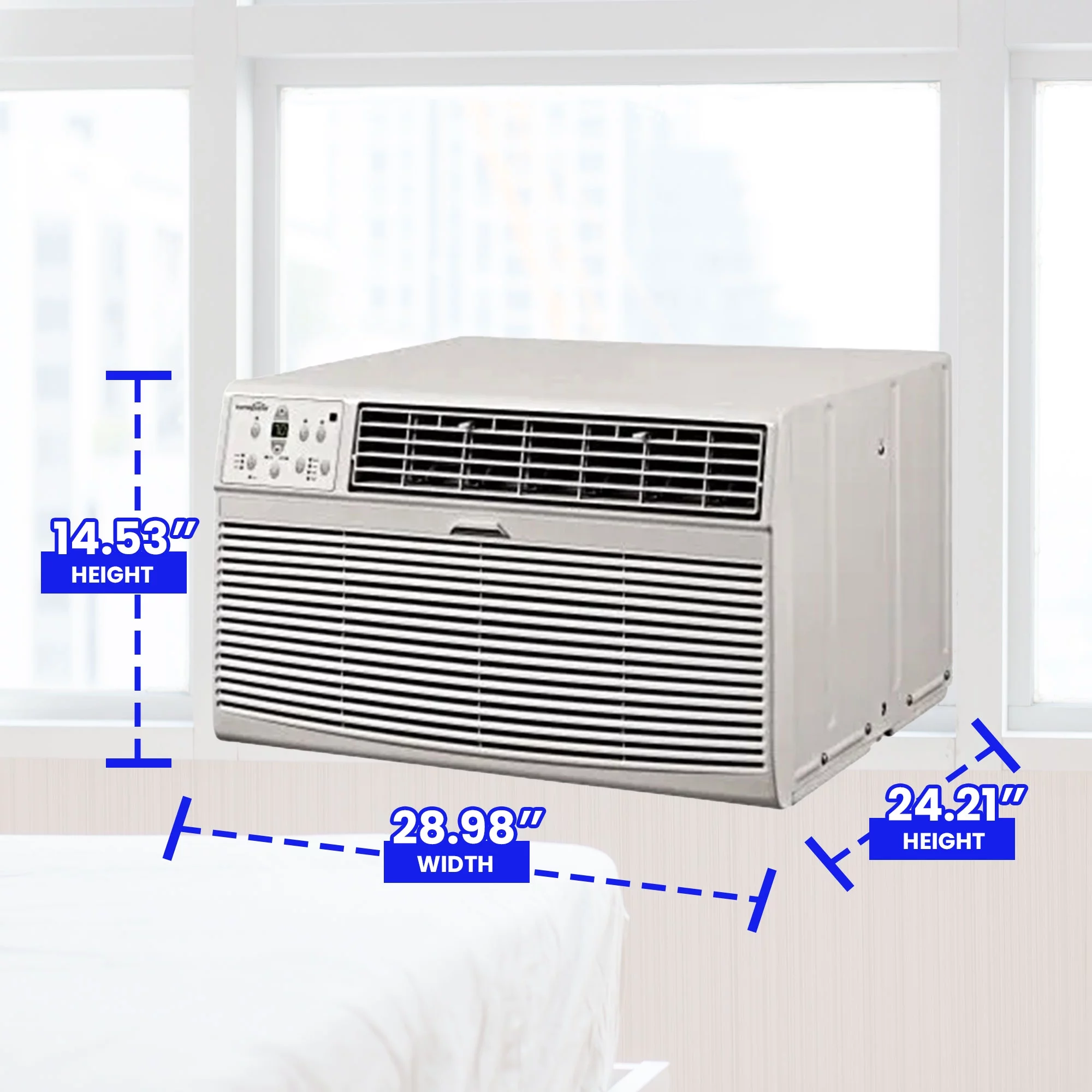 HomePointe 8000 BTU Through the Wall Air Conditioner with Remote Control - Radiant Selections