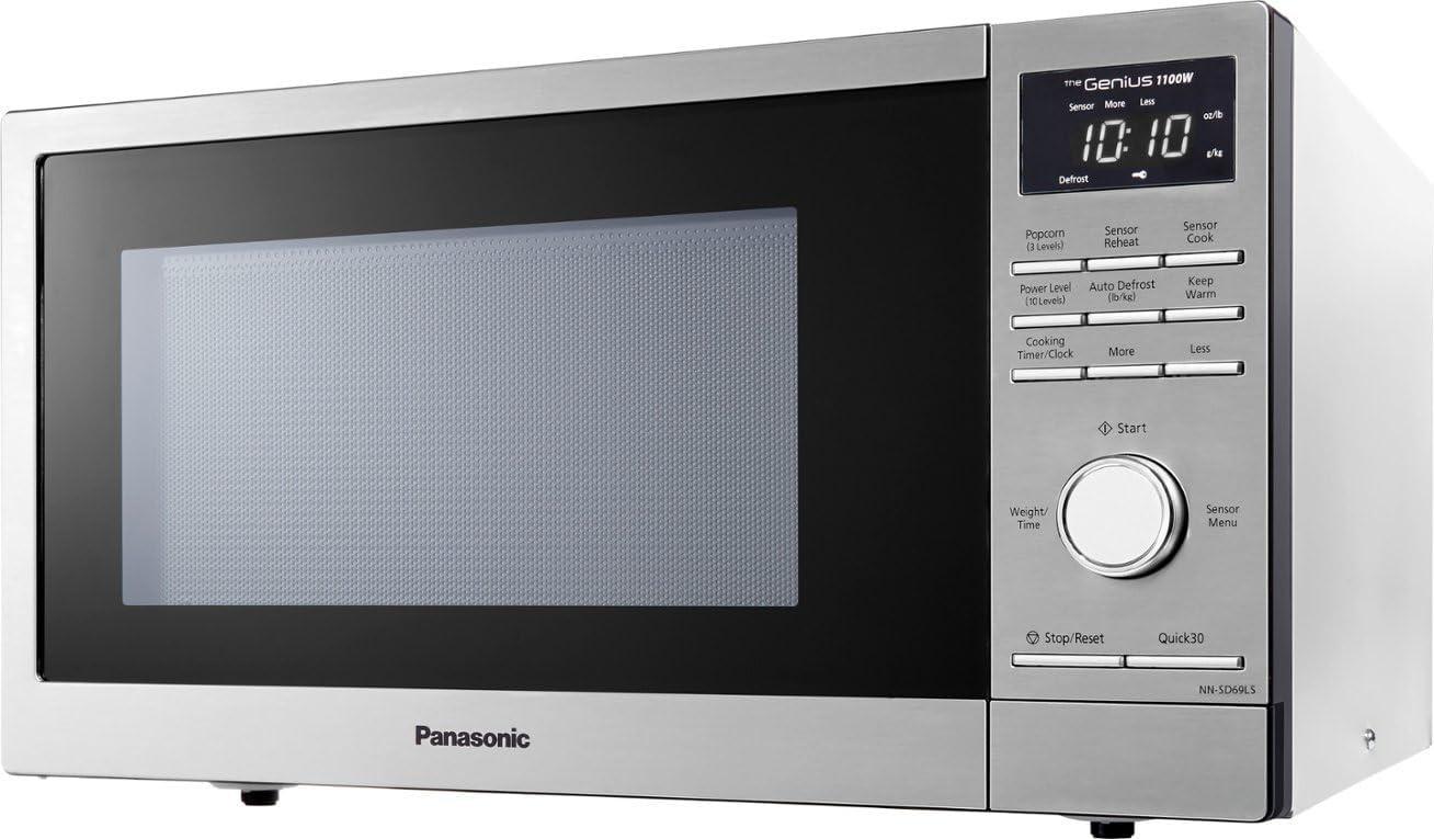 Panasonic NN-SD69LS 1.3 cu. ft. 1100W Microwave with Sensor Cook Technology - Stainless Steel