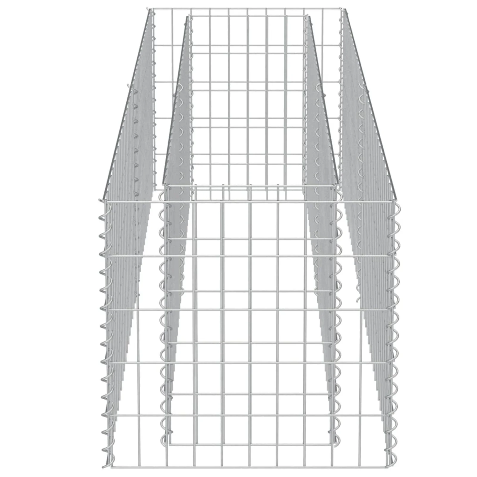Anself Gabion Raised Bed Planter Galvanized Steel Wire Fencing Patio Flower Plant Basket Stone Fill Mesh Fence for Garden, Backyard