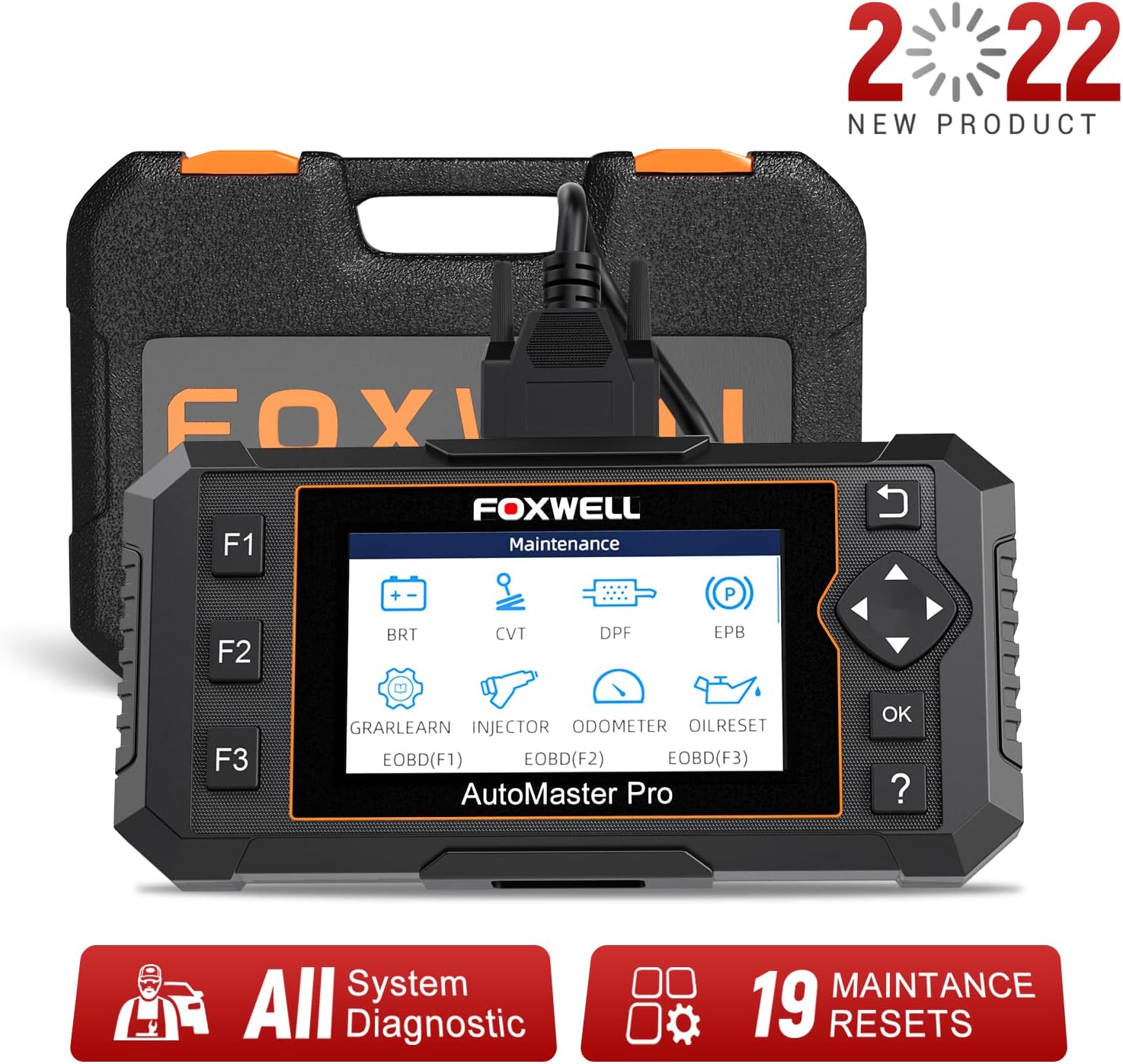 FOXWELL NT624 Elite OBD2 Scanner All Systems Diagnostic Scan Tools for All Cars with SAS Calibration ABS Bleeding Throttle Reset Oil Light & EPB