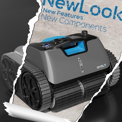 (2024 New) WYBOT C1 Pro Robotic Pool Cleaner Vacuum with APP, Manual Mode Switching & Wall Climbing, 65W Suction Power, 150 Mins, 1614 sq.ft
