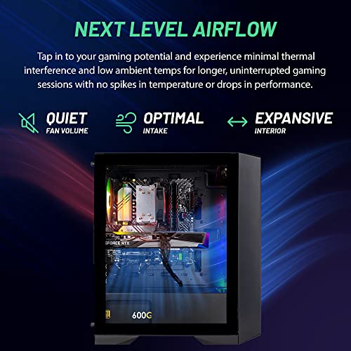 Skytech Nebula Gaming PC Desktop, Ryzen 5 5600 3.5 Ghz (4.4GHz Turbo Boost), NVIDIA RTX 3050 6GB GDDR6, 1TB SSD, 16GB DDR4 RAM 3200, 650W Gold PSU