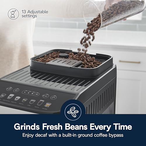 De'Longhi Magnifica Evo Automatic Espresso & Coffee Machine with Auto Milk Frother, Built-in Grinder & Auto-Clean Function - For Latte, Cappuccino