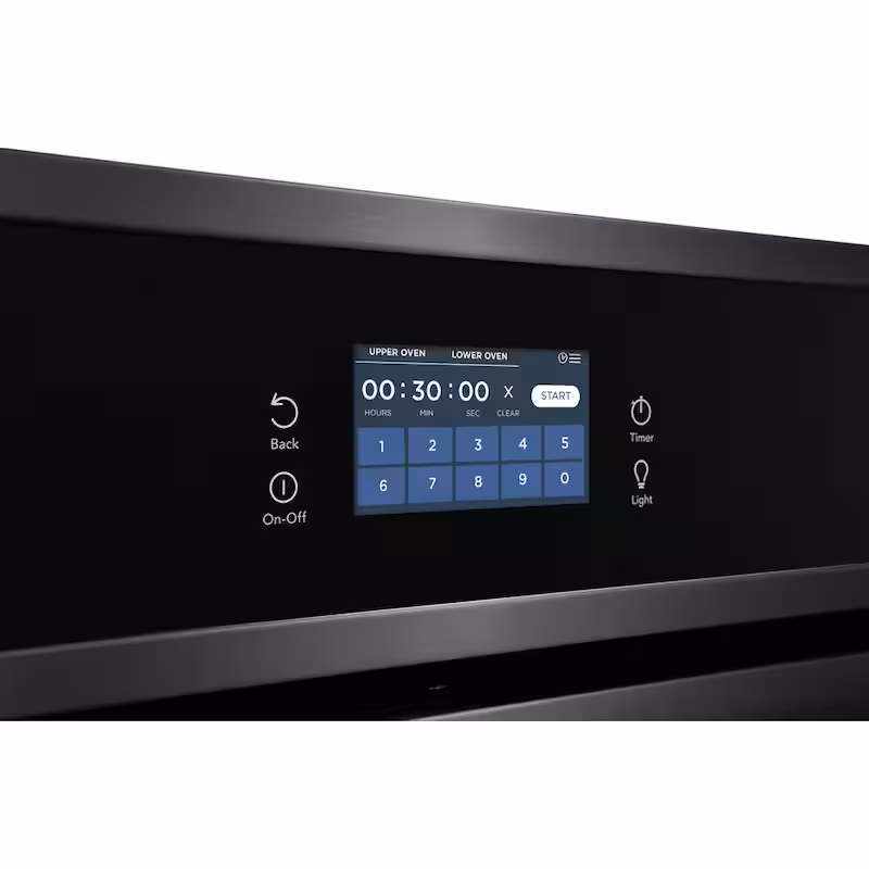 Gallery 27 in. Double Electric Built-In Wall Oven with Total Convection in Smudge-Proof Black Stainless Steel