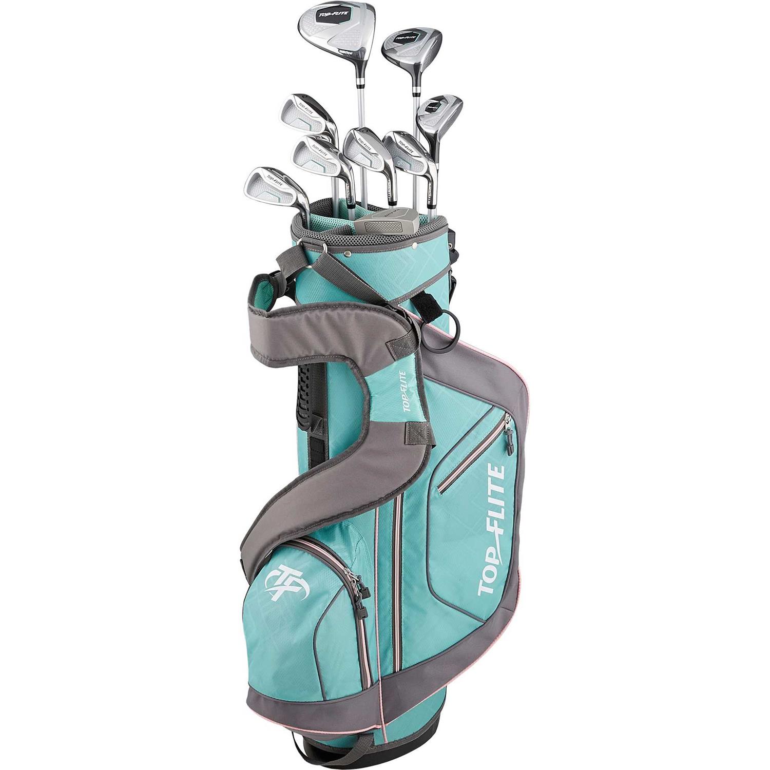 Top Flite Womens 2020 XL 12-Piece Complete Set – (Graphite), Left Hand, Aqua/Grey | Mothers Day Gift - Sports Supplies Online Store
