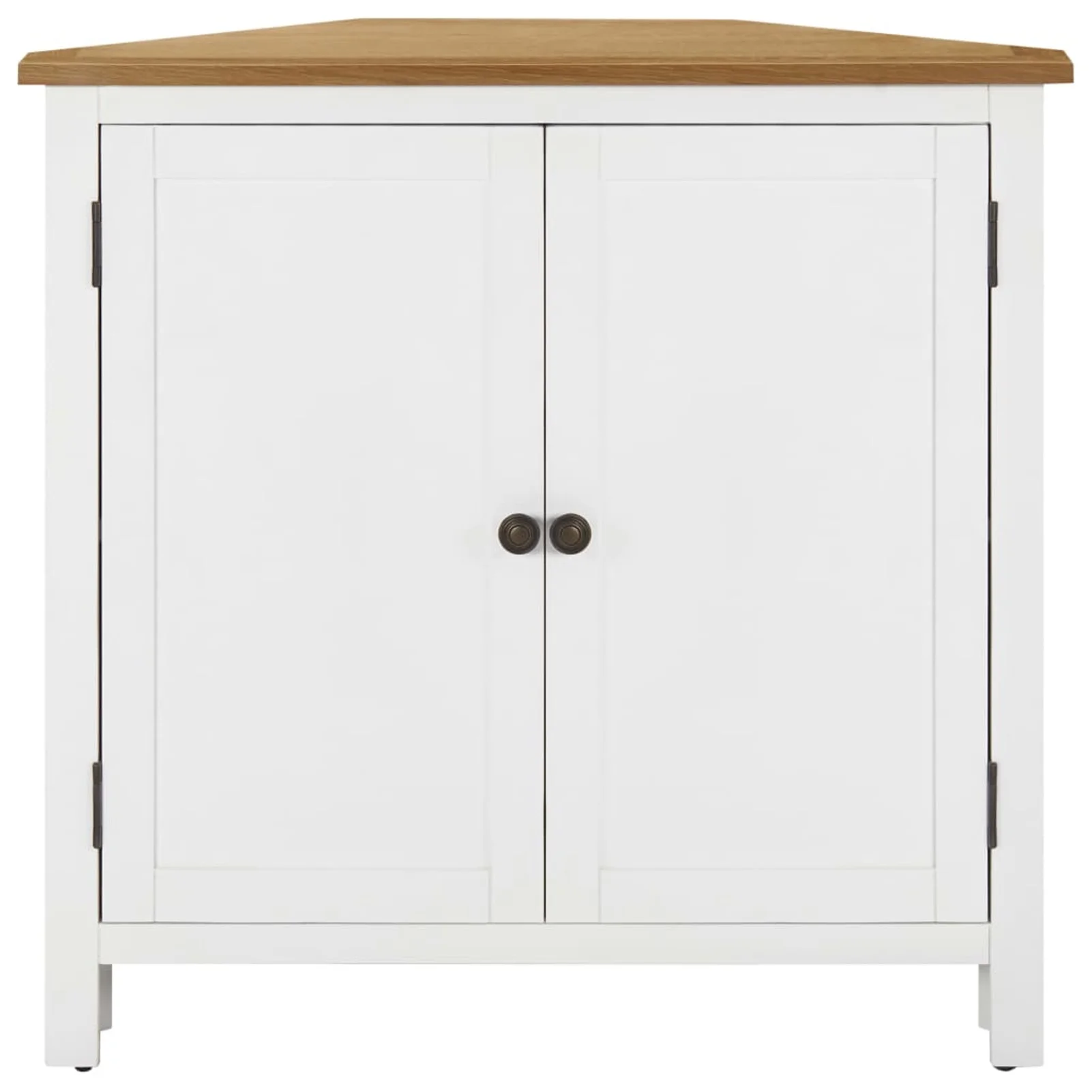 Corner Cabinet 31.5"x13.2"x30.7" Solid Oak Wood