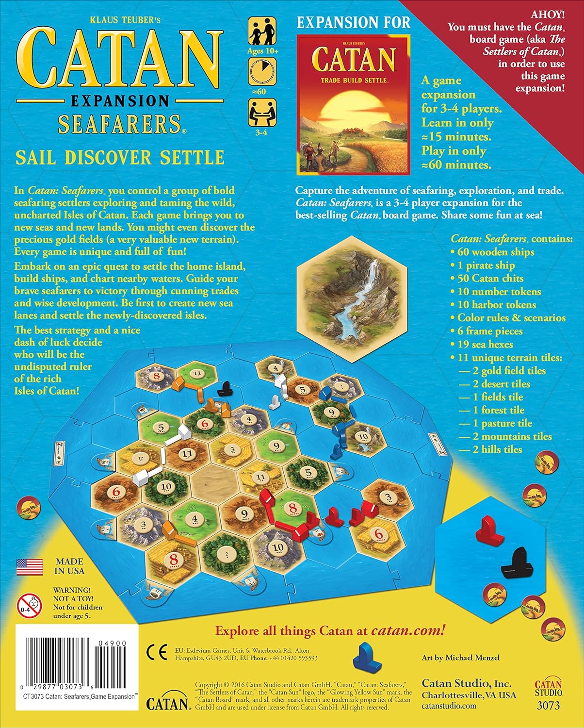 Catan Seafarers Board Game Expansion | Family Board Game | Board Game for Adults and Family | Adventure Board Game | Ages 10+ | for 3 to 4 Players |