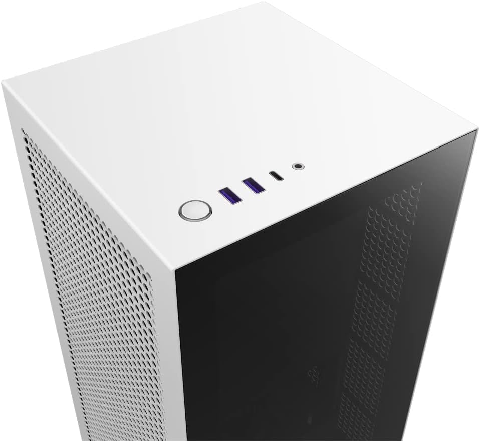 NZXT H510 Flow - CA-H52FB-01 - Compact ATX Mid-Tower PC Gaming Case - Perforated Front Panel - Tempered Glass Side Panel - Cable Management System
