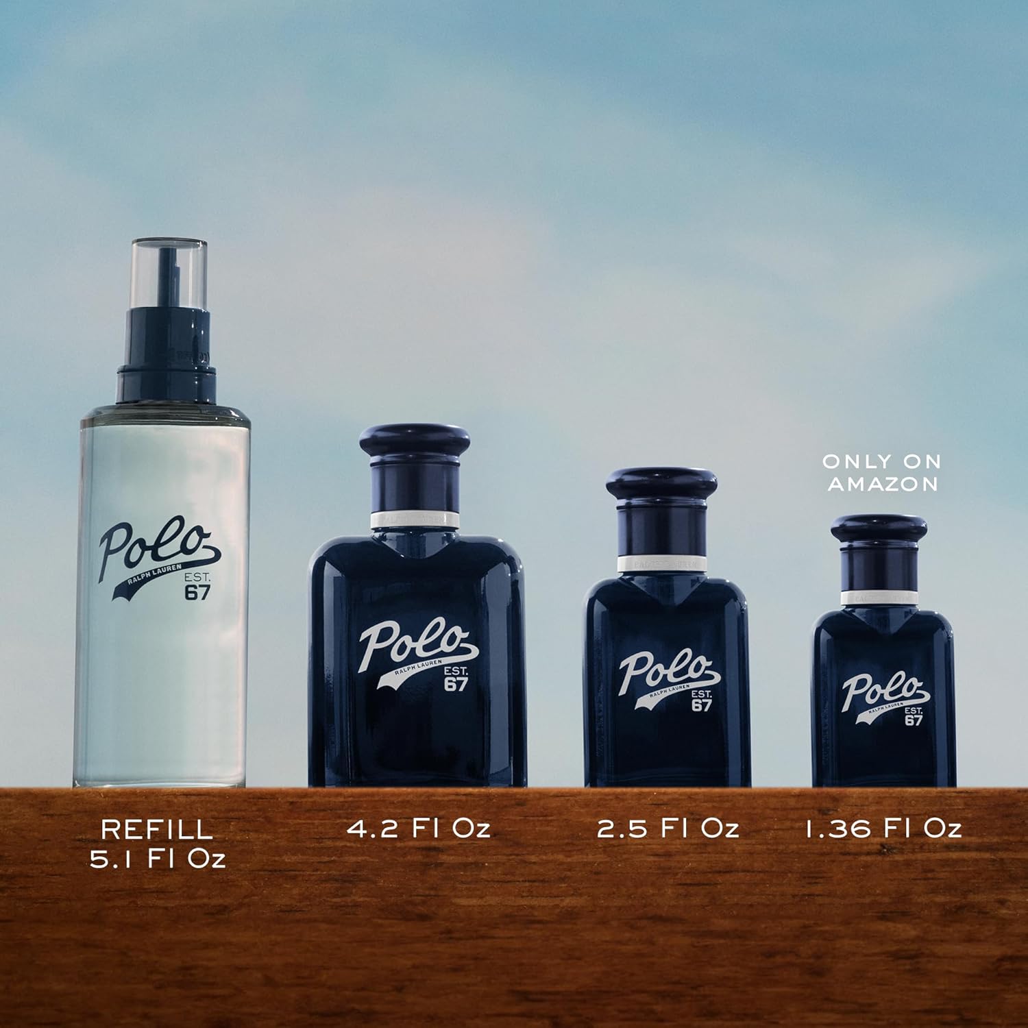 Ralph Lauren - Polo 67 - Eau de Toilette - Men's Cologne Refill Bundle - Woody & Solar Scent - With Sunflower, Bergamot, & Patchouli - Full Size