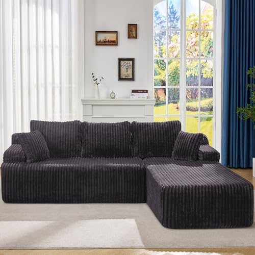 Modular Sectional Sofa Couches L-Shape Couch 3 Seat Modular Sofa Memory Foam Sectional Couches for Living Room