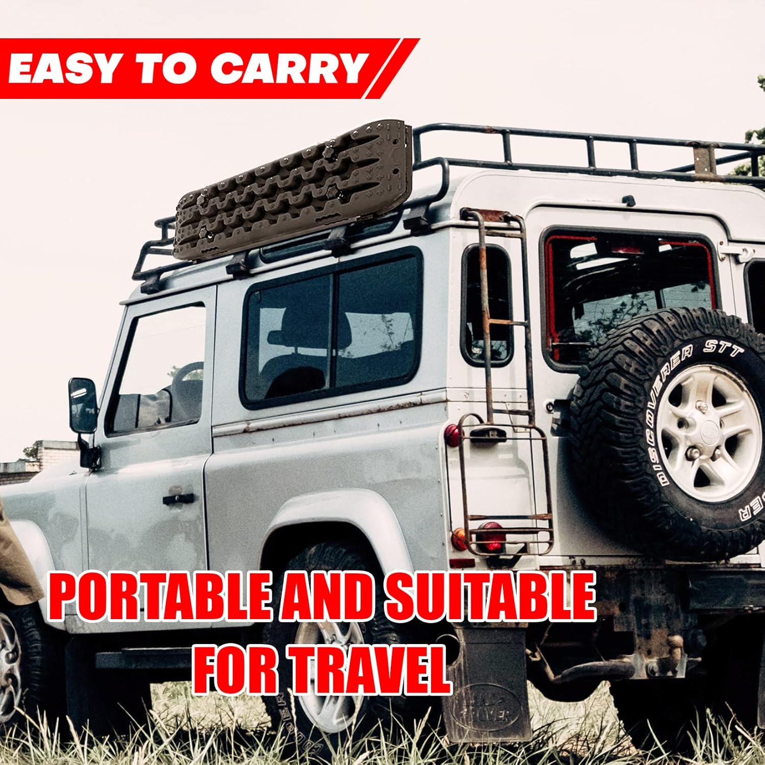 VIGAL Recovery Traction Boards Off-Road Truck, Cars, Sand, Snow, Mud,4X4 Recovery Traction Mats for Tire Traction Track Tool & Vehicle Pack of 2
