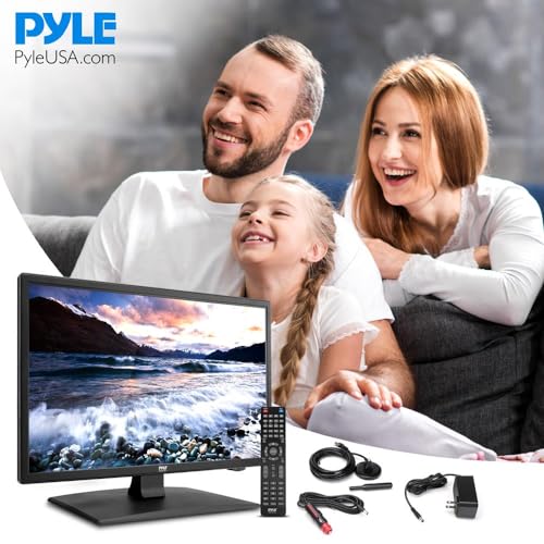 Pyle Slim Flat Screen Monitor FHD Small TV w/HDMI - Smart Home Appliances