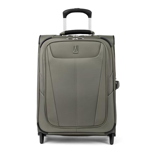 Travelpro Maxlite 5 Softside Expandable Upright 2 Wheel Carry on Luggage, Lightweight Suitcase, Men and Women, Burgundy, Carry On 22-Inch