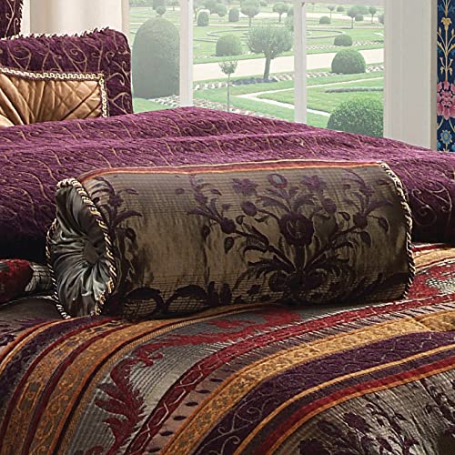 Riverbrook Home 100% Polyester Comforter Set, Queen, Hillcrest - Ivory/Gold, 9 Piece Set