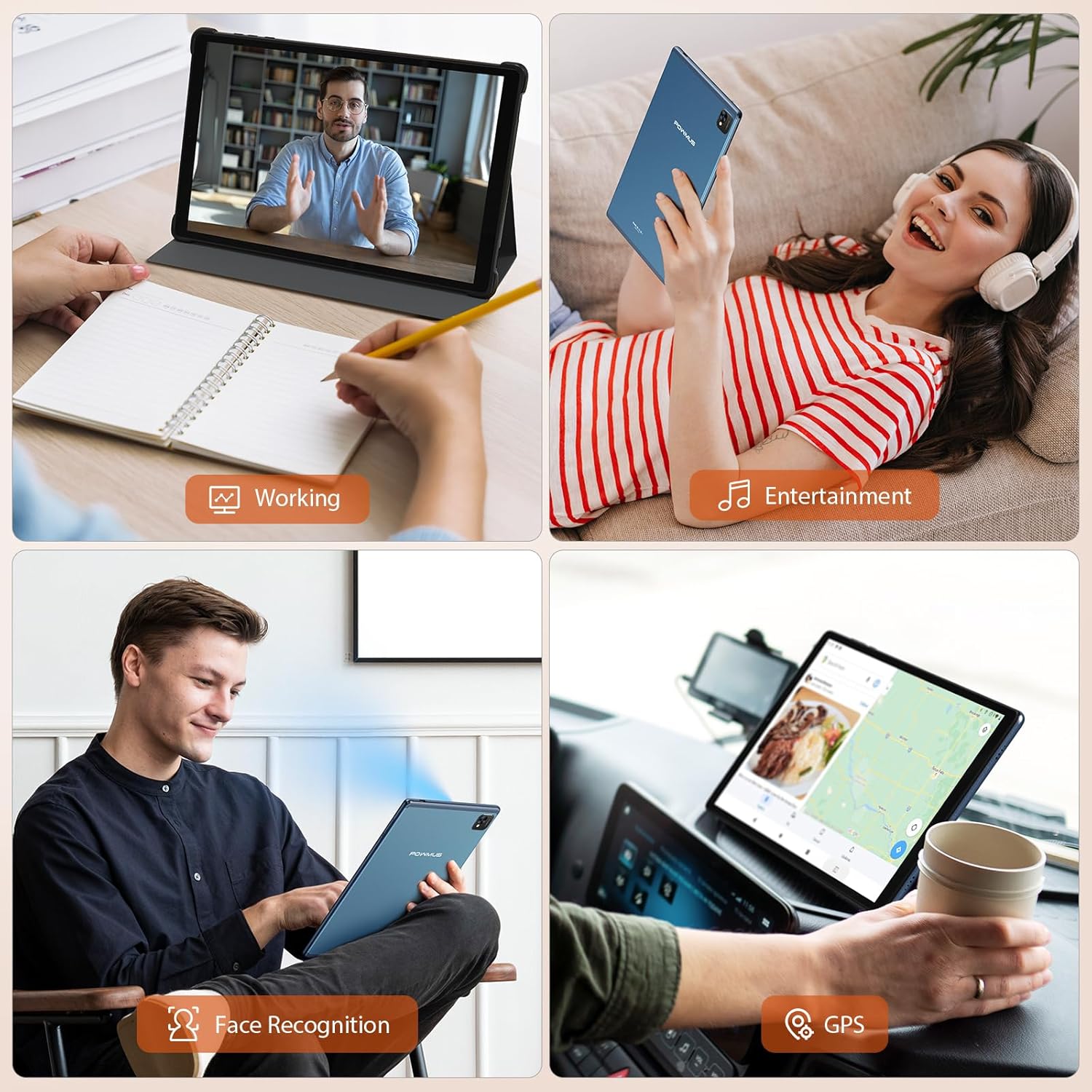 2024 Android 13 Tablet, 10.1 inch Tablet with 128GB ROM,19GB RAM, 1TB Expand, 2.0GHz cpu, 1920*1200 Incell screen, 8000mAh