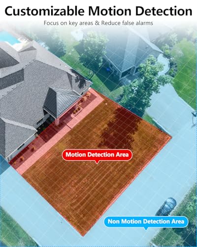 Dual Antennas for Wi-Fi Enhanced AI Human Detected 2K 3.0MP Wireless Security Camera System, Surveillance DVR Kits with 2TB Hard Drive
