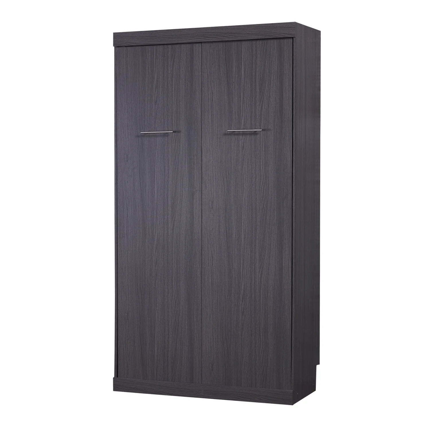 Churanty Twin Size Murphy Bed with Wardrobe and Drawers,Cabinet Beds Foldable Wall Bed Frame for Guest Room Home Office, Gray - Radiant Selections